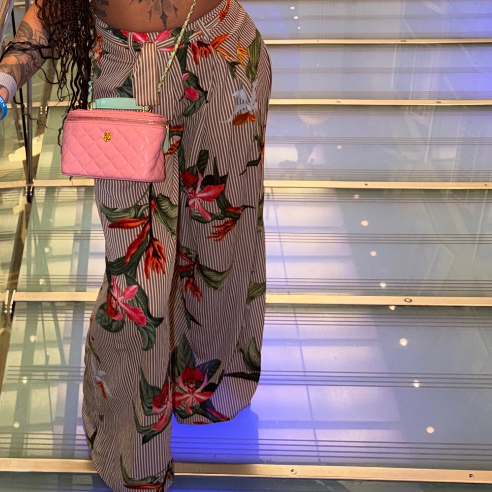 Floral Wide Leg Pants